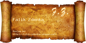 Falik Zdenka névjegykártya